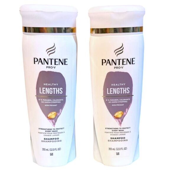 Pantene Pro-V Healthy Lengths Shampoo 12 fl oz Lot of 2 Strengthening Protection - Picture 1 of 4